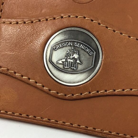 Clip Wallet Links Walker Leather Collegiate Money Clip Oregon Seniors - Picture 3 of 5